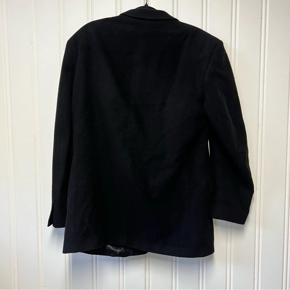 Gianfranco Ruffini Cashmere Blazer 41L Black Madein Italy Luxury Sport Coat Wool